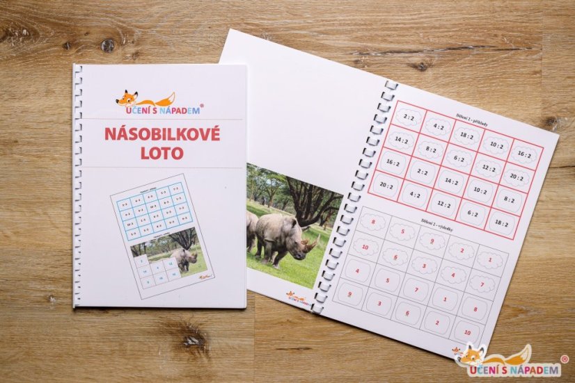 Násobilkové loto s obrázky - Typ pomůcky: PDF soubor - multilicence pro školu