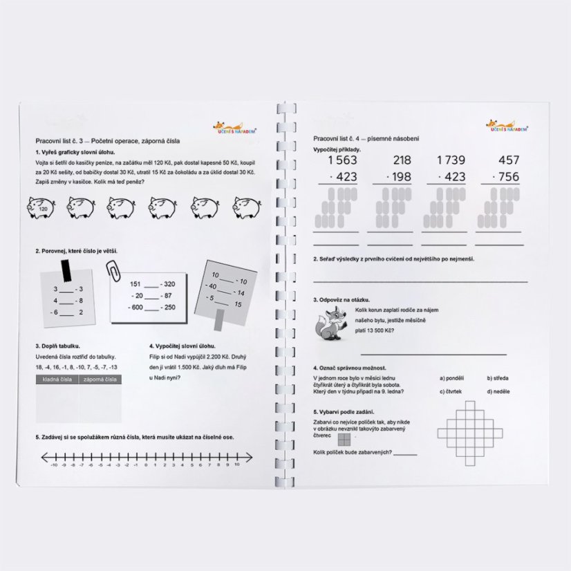 Matematika pro 2. - 5. třídu - pracovní listy - Typ pomůcky: PDF soubor