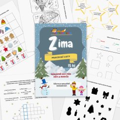 15 pracovních listů – téma zima – PDF
