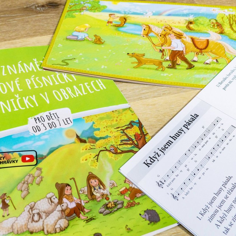 Nejznámější české lidové písničky v obrazech pro děti
