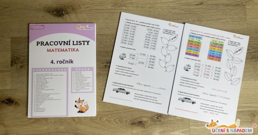 Pracovní listy pro matematiku - Typ pomůcky: Tištěná pomůcka, Vyberte třídu: komplet 2. - 5. třída