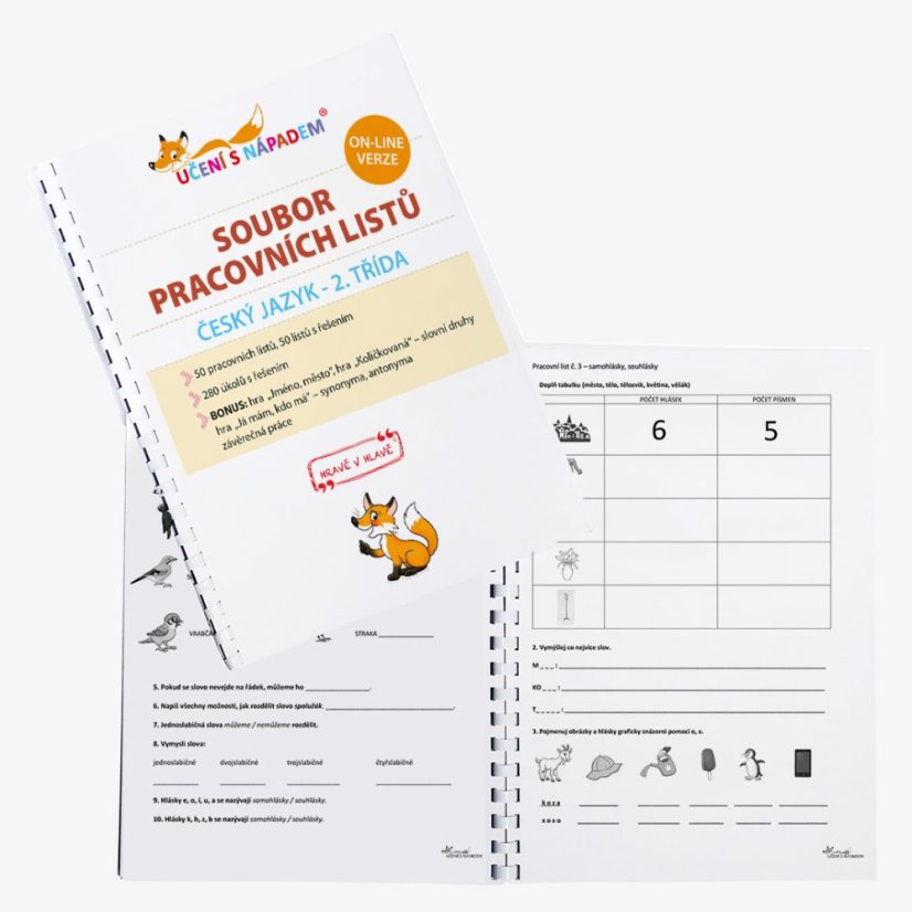 Český jazyk pro 2. třídu - pracovní listy - Typ pomůcky: Tištěná pomůcka