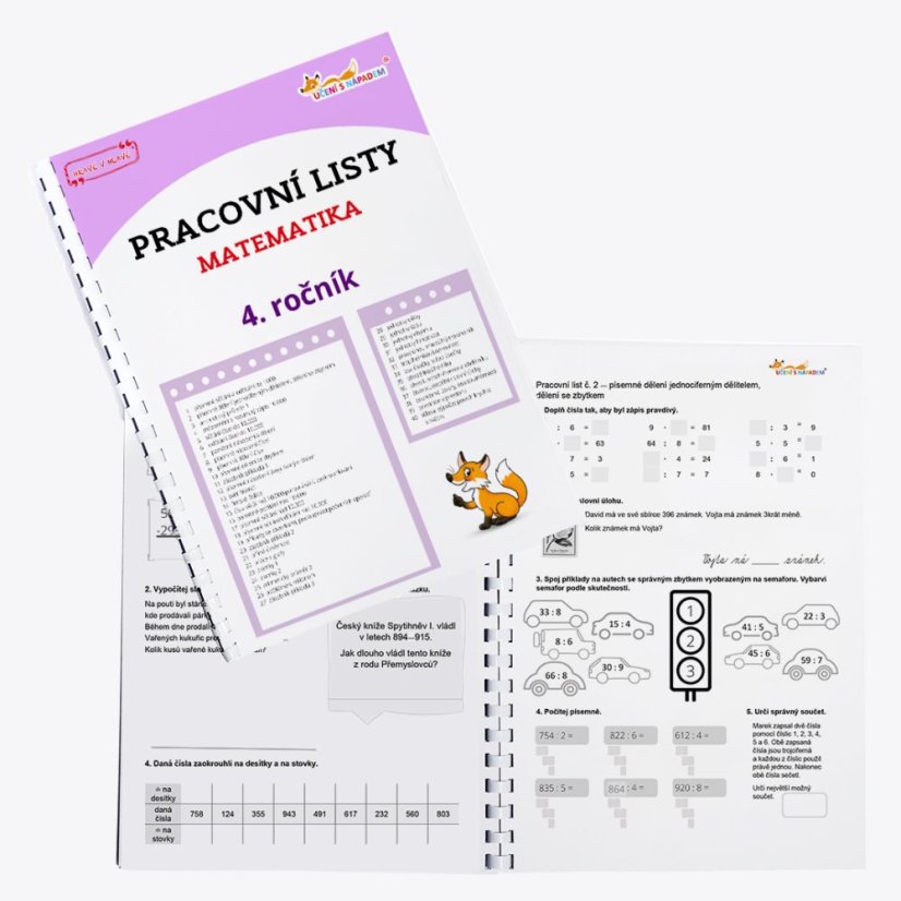 Matematika pro 4. třídu - pracovní listy - Typ pomůcky: Tištěná pomůcka
