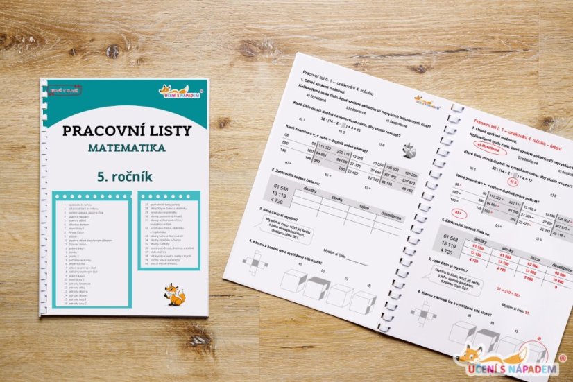 Matematika pro 2. - 5. třídu - pracovní listy - Typ pomůcky: PDF soubor