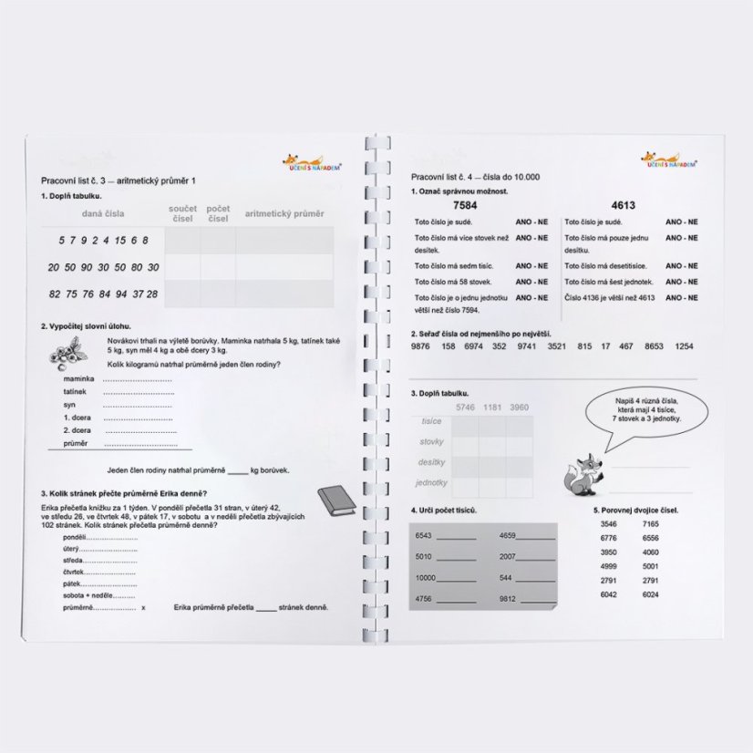Matematika pro 4. třídu - pracovní listy