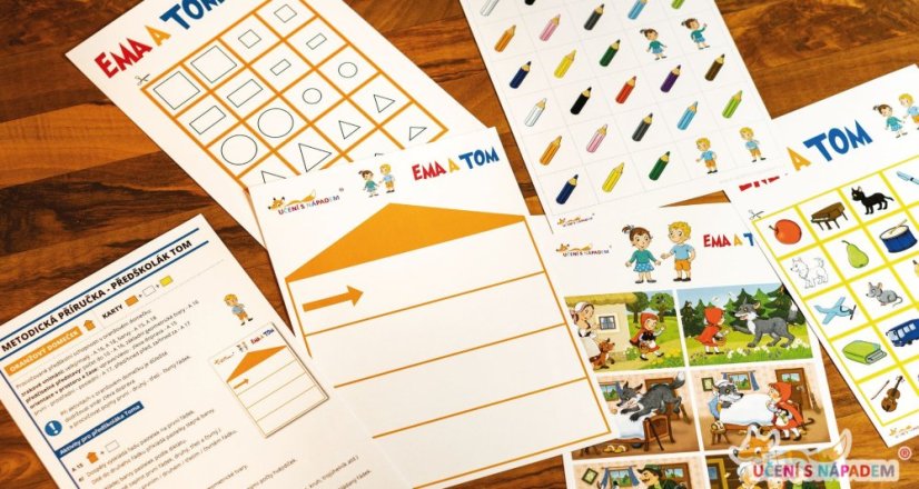 Prvňačka Ema a předškolák Tom - A3 verze