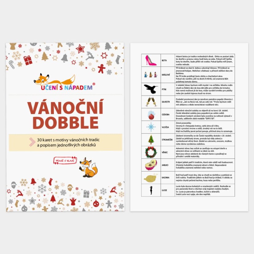 Vánoční dobble v PDF
