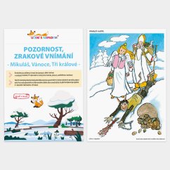 Pozornost, zrakové vnímání – Mikuláš, Vánoce, Tři králové – PDF