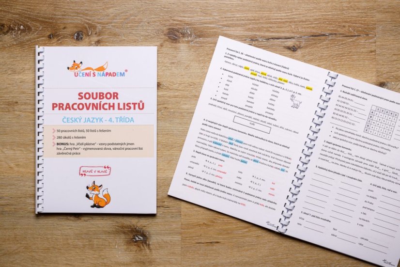 Český jazyk pro 4. třídu - pracovní listy - Typ pomůcky: PDF soubor