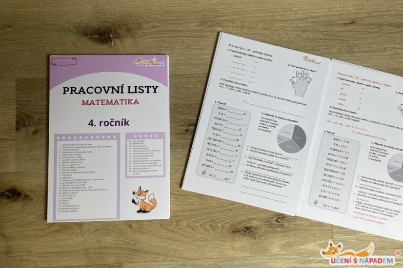 Matematika pro 4. třídu - pracovní listy - Typ pomůcky: Tištěná pomůcka
