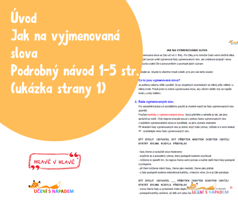 Vyjmenovaná slova – 224 souborů PDF (MULTILICENCE)