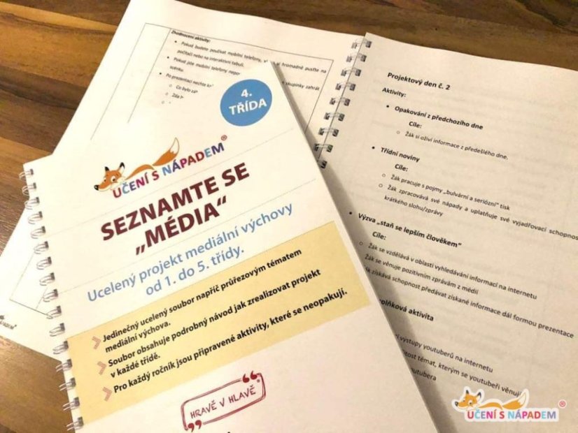 Seznamte se „Média“ - projektové vyučování - Typ pomůcky: Tištěná pomůcka, Vyberte třídu: 1. třída