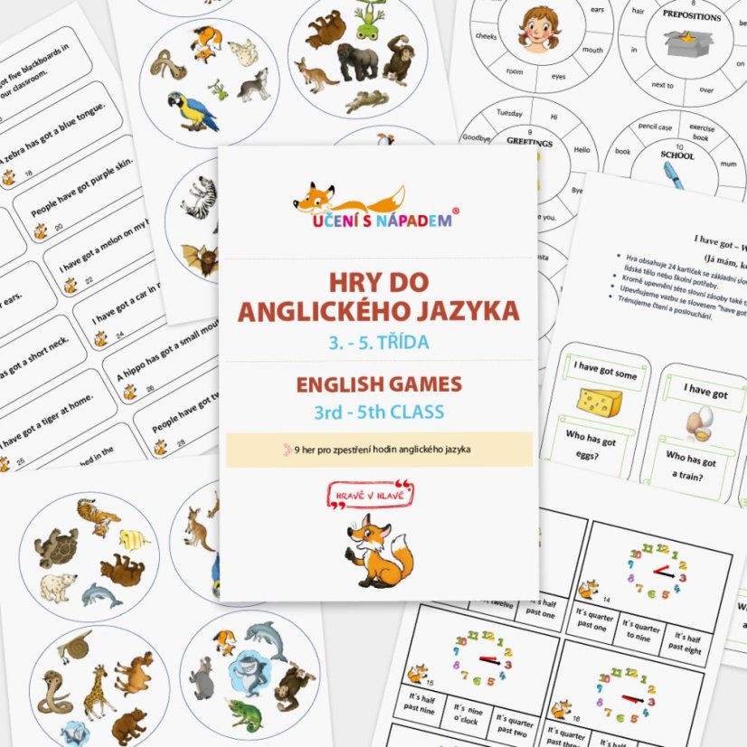 Hry do anglického jazyka pro 3., 4., 5. ročník - Typ pomůcky: PDF soubor - multilicence pro školu