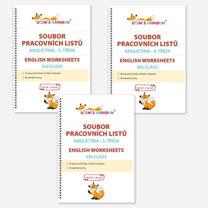 Angličtina pro 3. - 5. třídu - pracovní listy - Typ pomůcky: Tištěná pomůcka