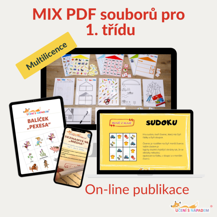 Mix souborů PDF pro 1. třídu  - Multilicence