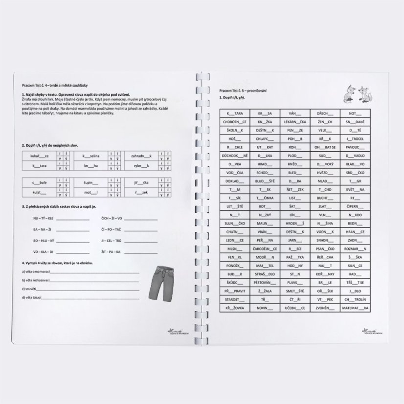 Český jazyk pro 3. třídu - pracovní listy