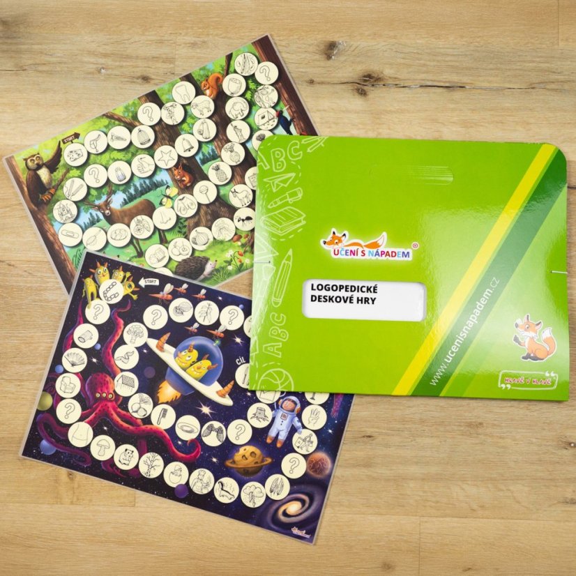 Deskové hry A3 – logopedie – CSZ, ČŠŽ, ĎŤŇ, K, L, R, Ř - Typ pomůcky: PDF soubor