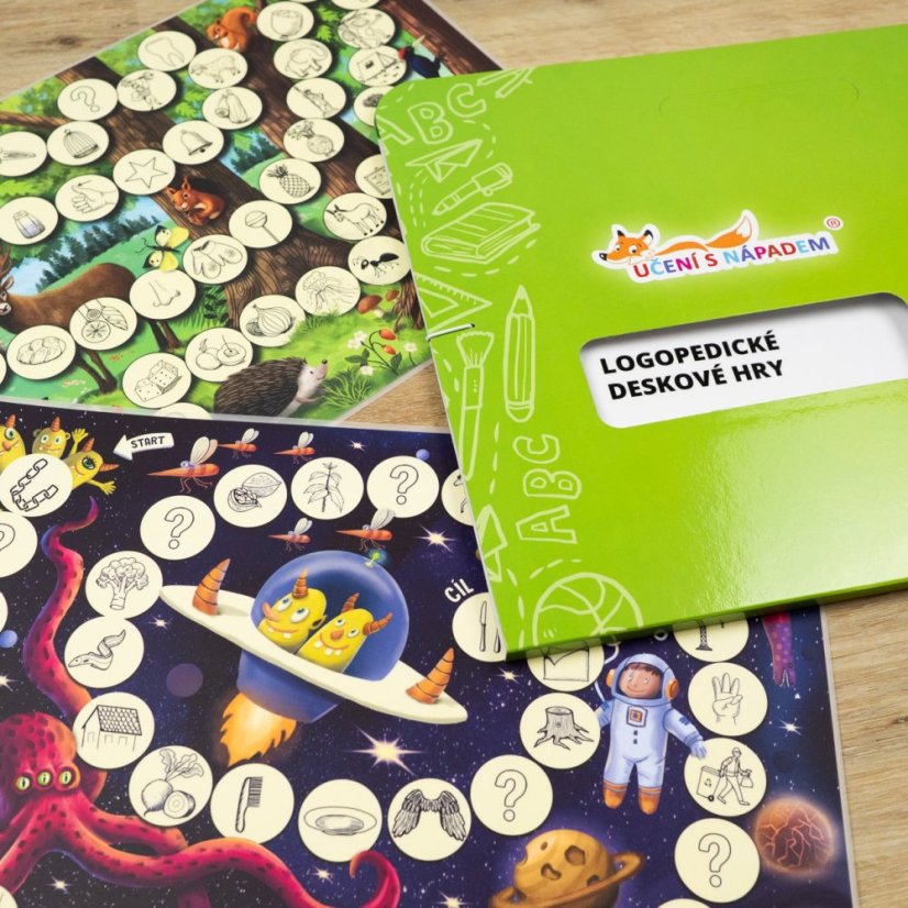 Deskové hry A3 – logopedie – CSZ, ČŠŽ, ĎŤŇ, K, L, R, Ř - Typ pomůcky: Tištěná pomůcka