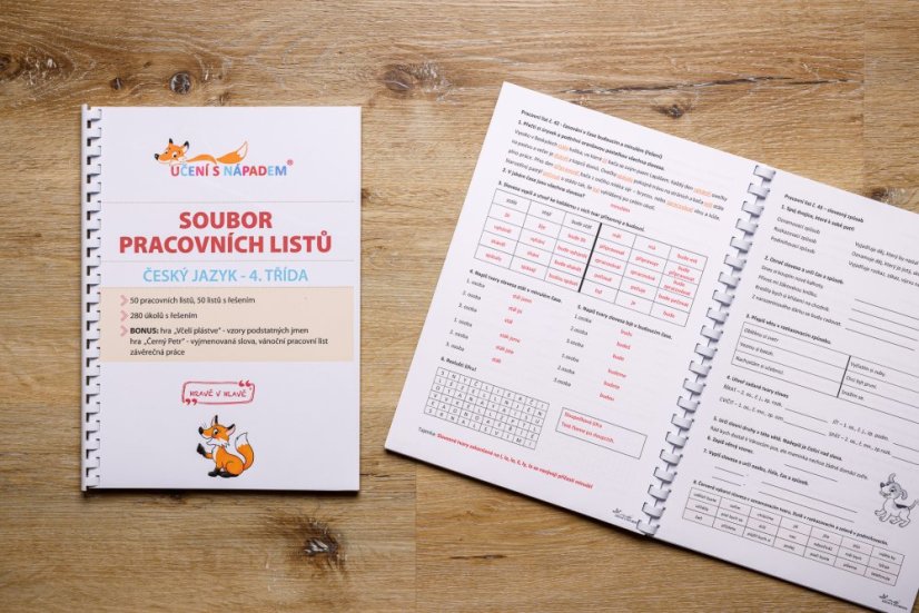 Český jazyk pro 4. třídu - pracovní listy - Typ pomůcky: PDF soubor