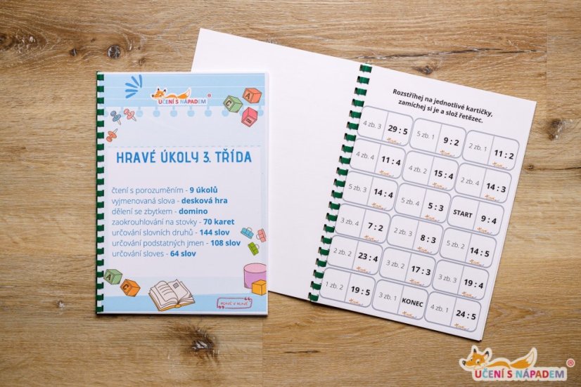 Úkoly pro 3. třídu – ČJ + MA - Typ pomůcky: Tištěná pomůcka