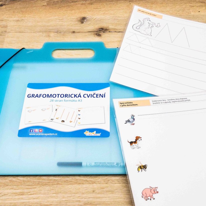 Grafomotorická cvičení – formát A3